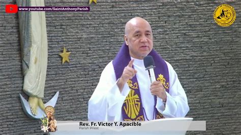 Homily Of Rev Fr Victor Y Apacible Wednesday 2nd Week Of Lent