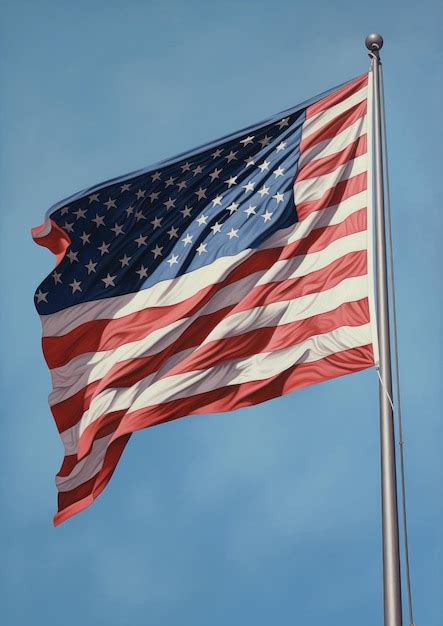 Premium Ai Image Closeup Of Rippled American Flag Usa Flag Generative Ai