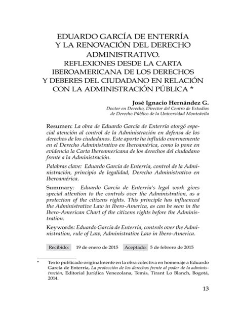 Eduardo García de Enterría y la renovación del Derecho