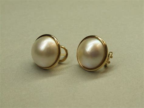 14 Kt Yellow Gold Pearl Earrings Catawiki