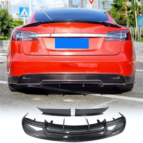 Amazon JCING Model S Carbon Fiber Rear Diffuser Kit For Tesla