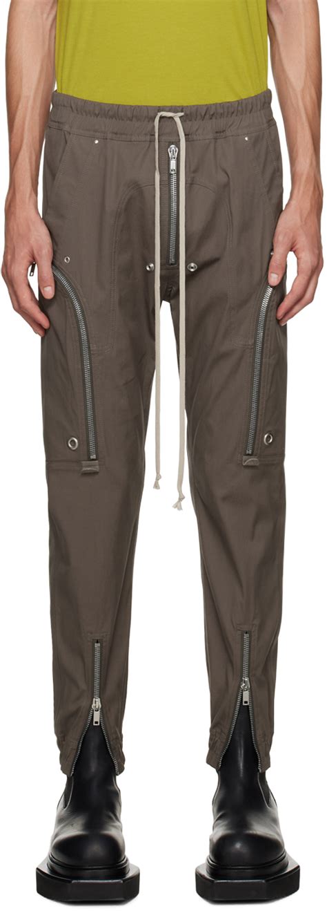 Gray Bauhaus Cargo Pants By Rick Owens On Sale