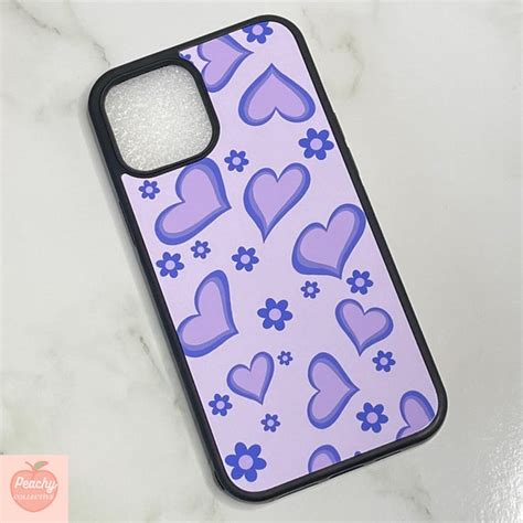 Purple Hearts Phone Case Etsy