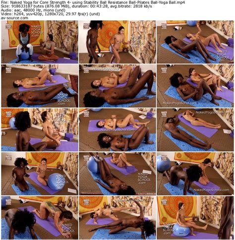 Naked Yoga For Core Strength Using Stability Ball Resistance Ball