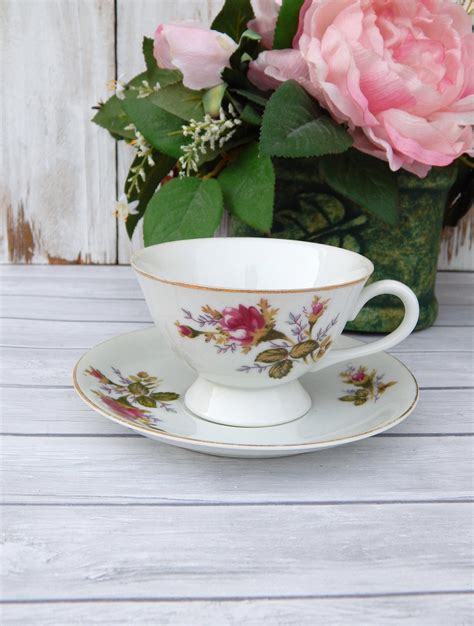 Tea Cup Thames China Moss Rose Japan Thames China Pink Roses Teacup