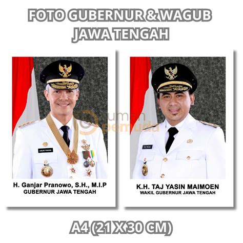 jual cetak foto gubernur  wakil gubernur jawa tengah jateng