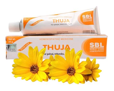 SBL Thuja Ointment For Warts Thuja Cream Homeopathic Medicine 25g