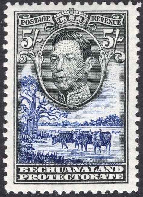 Bechuanaland 1938 52 5 Black And Deep Ultramarine Sg 127 Mounted Mint