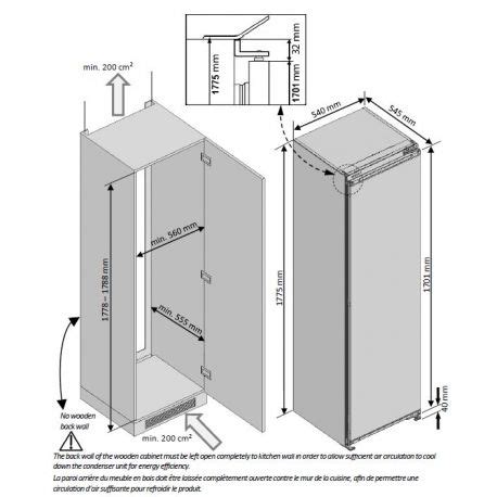 Beko Bssa K Sn R Frig Rateur Int Gr Placement L Blanc