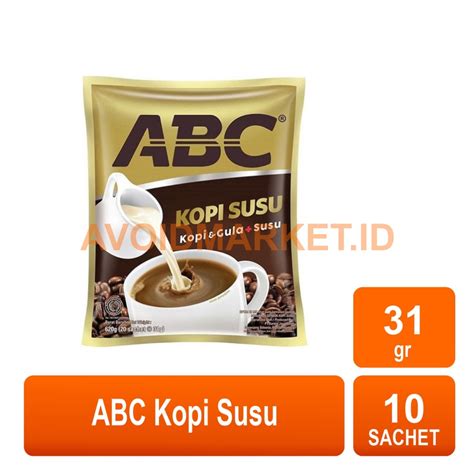 Jual ABC Kopi Susu Instant Kopi Gula Susu 31 Gr X 10 Sachet 1 Renceng