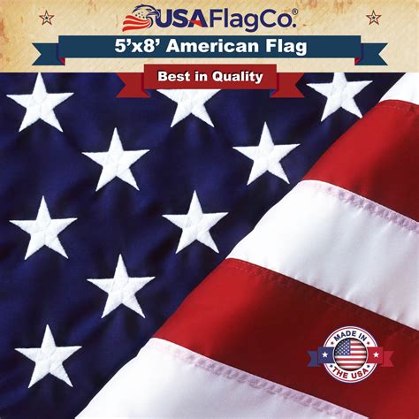 American Flags (5x8 foot) Embroidered Stars & Sewn Stripes – USA Flag Co.