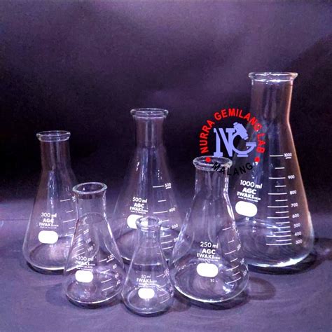 Jual Erlenmeyer Flask Ukuran Ml Merk Iwaki Shopee Indonesia