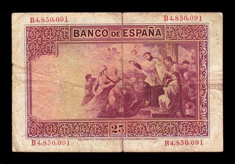 España 25 Pesetas San Francisco Xavier 1926 Pick 71a Serie B T 091 BC F