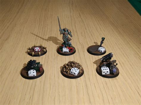 Six Objective Markers I Made Warhammer40k