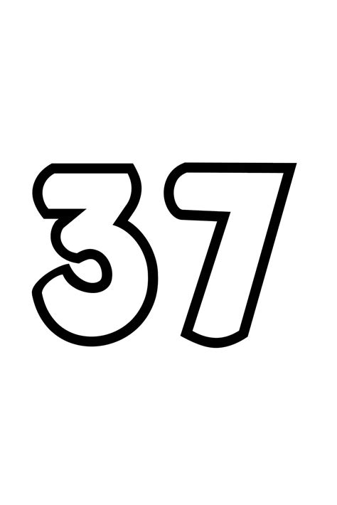 Printable Number 37