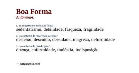 Qual O Antônimo De Bom - Antônimos de Boa Forma [por contexto] - Antoscópio