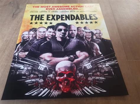 The Expendables Sylvester Stallone Movie Poster Mint Yrs