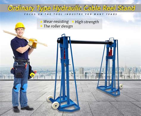 Heavy Load Cable Drum Jack Hydraulic Stringing Equipment Grounding