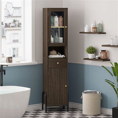 Tiptiper 67 Tall Bathroom Storage Cabinet