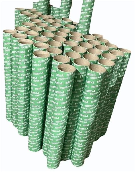 Green White And Brown 6 Inch Printed Paper Core Tube Thickness 5 Mm