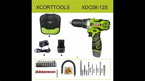 Xcort Tools Xdc08 12a2 Cordless Drill Industrial Cordless Drill Kit Tools Set Cordless Power