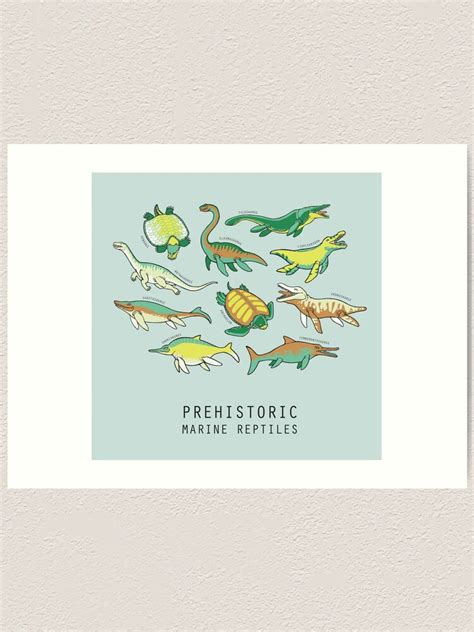 "Prehistoric Marine Reptiles" Art Print by softbiology | Redbubble