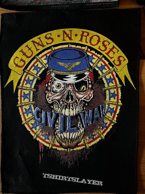 Guns N Roses Guns N Roses Civil War Backpatch Original Tshirtslayer Tshirt And Battlejacket