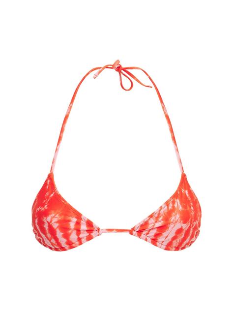 Buy TROPIC OF C Praia Printed Recycled Tech Bikini Top At 40 Off