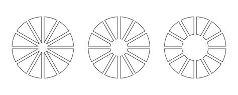 Ruote Il Giro Diviso Nel Dodici Sezioni Schema Ciambella Grafici O