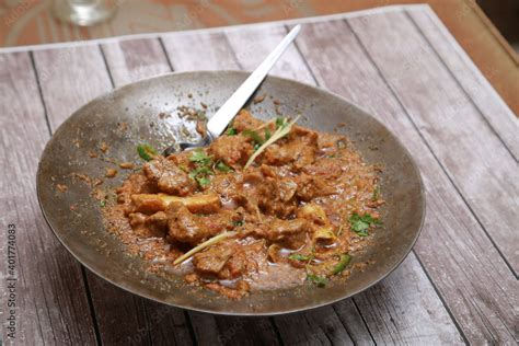 Mutton Kadai or kadai North Indian Food Curry Stock Photo | Adobe Stock