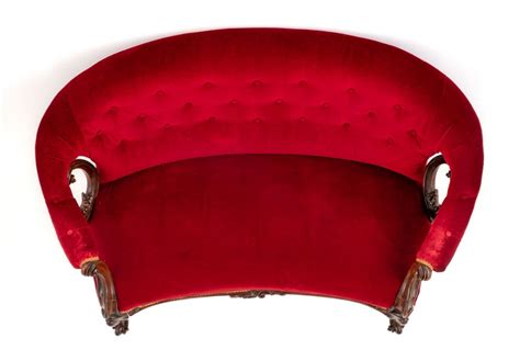 Victorian Settee Antique Salon Couch 1860