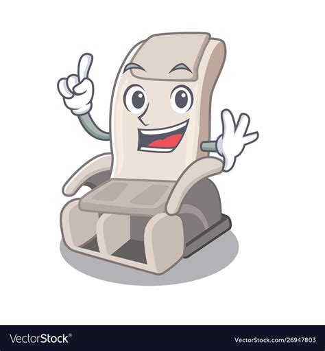 Finger Toy Massage Chair In Cartoon Shape Vector Image