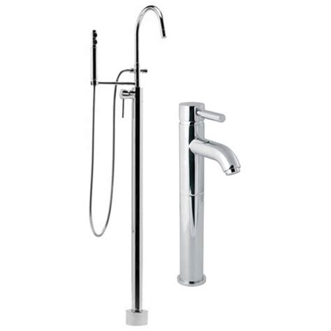 Deva Vision Chrome Bath Shower And Basin Mixer Taps Pack Set Bathroom Tap Pack From Taps Uk