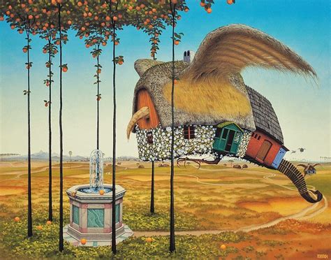 House At Source By Jacek Yerka Pintura Surrealista Arte Visionario