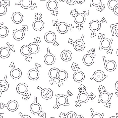 Premium Vector Gender Symbols Pattern Signs Of Sexual Orientation Vector