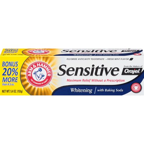 Arm & Hammer™ Sensitive Whitening Toothpaste with Baking Soda 5.4 oz ...