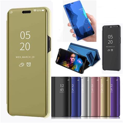 For Samsung Galaxy S10 5g Cases Luxury Smart View Mirror Case Cover For