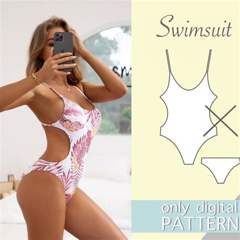 Bikini Pattern Xxs Xs S M L Xl Xxl Xxxl Sewing Pattern Swimsuit Pattern