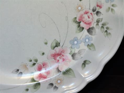 Set Of 2 Pfaltzgraff Dinner Plates Tea Rose Pattern Vintage Etsy