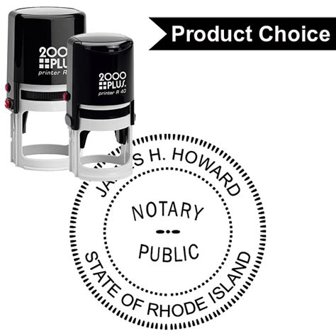 Rhode Islandand Notary Round Seal Simply Stamps