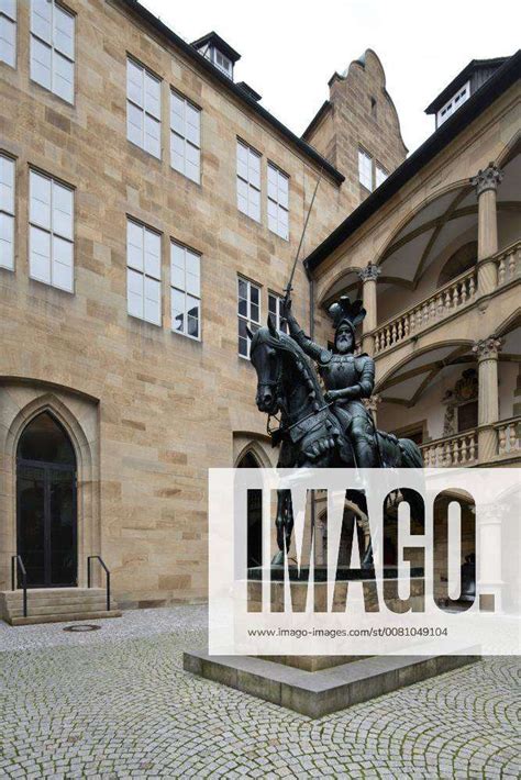 Equestrian Statue Count Eberhard In Beard In The Courtyard Of The Old