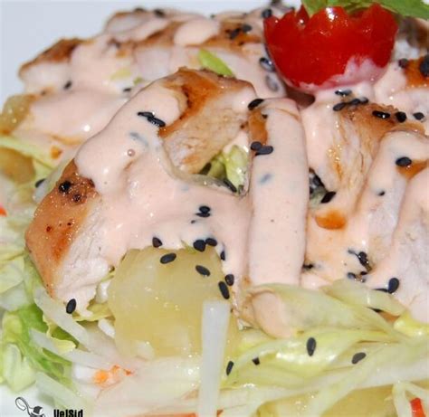 Deliciosa Ensalada De Pollo Con Salsa Rosa Y Pi A Una Explosi N De Sabores