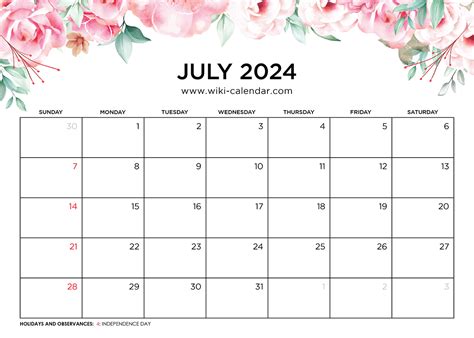 July 2024 Calendar Printable Pdf Leyla Frederica