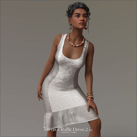 D Force RuffleDress 02 For G8F And G8 1F Daz 3D