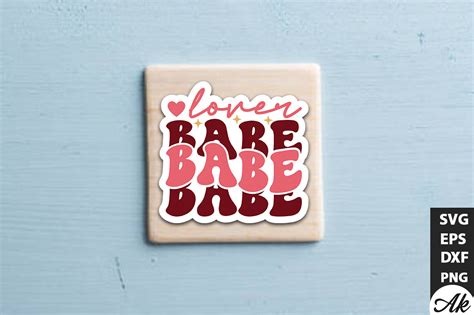 Lover Babe Retro Stickers Design Graphic By Akazaddesign Creative Fabrica