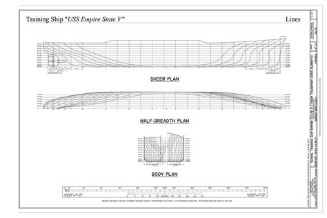 Lines Sheer Plan Half Breadth Plan Body Plan Empire State V James