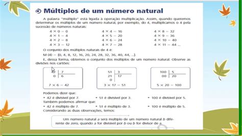 Divisores E Múltiplos De Um Número Natural Youtube