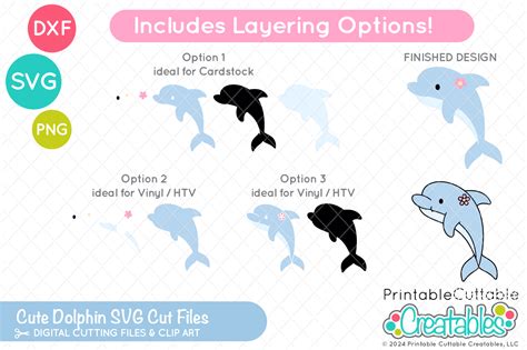 Cute Dolphin Svg File And Clipart For Cricut And Silhouette