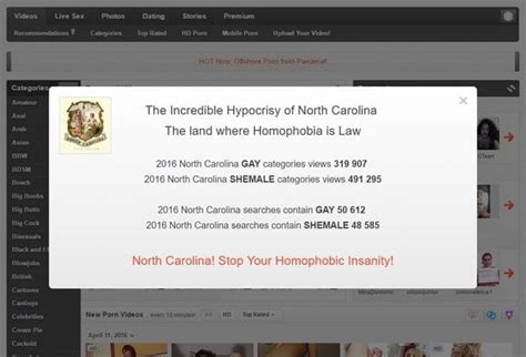 A Porn Site Has Banned North Carolina Users Over The State S Anti LGBT Law Maxim