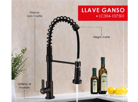 Ripley LLAVE GANSO XM LC304 107501 NEGRO MATE RESORTE PARA AGUA FRÍA